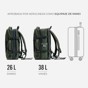 MOCHILA DE VIAJE CARRY ON PRO - OLIVE GREEN