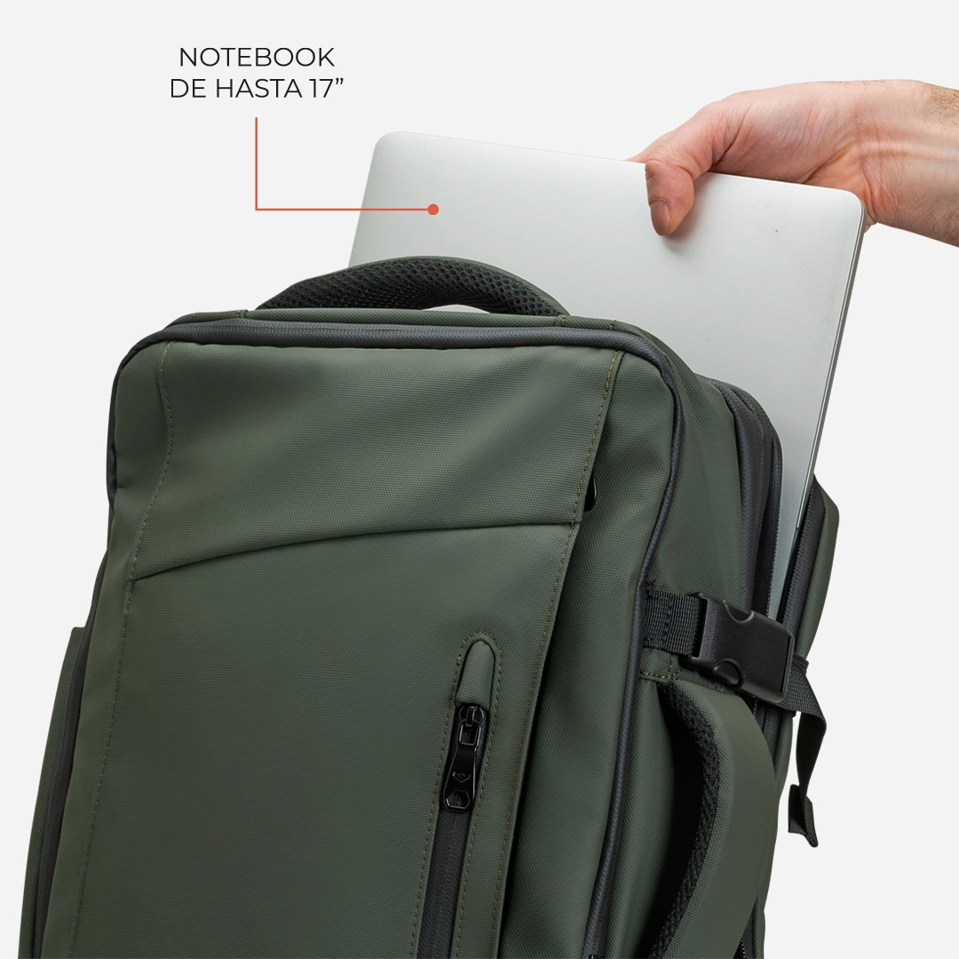 MOCHILA DE VIAJE CARRY ON PRO - OLIVE GREEN